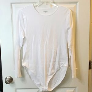 Old Navy Long Sleeve Tee Bodysuit XXL White New